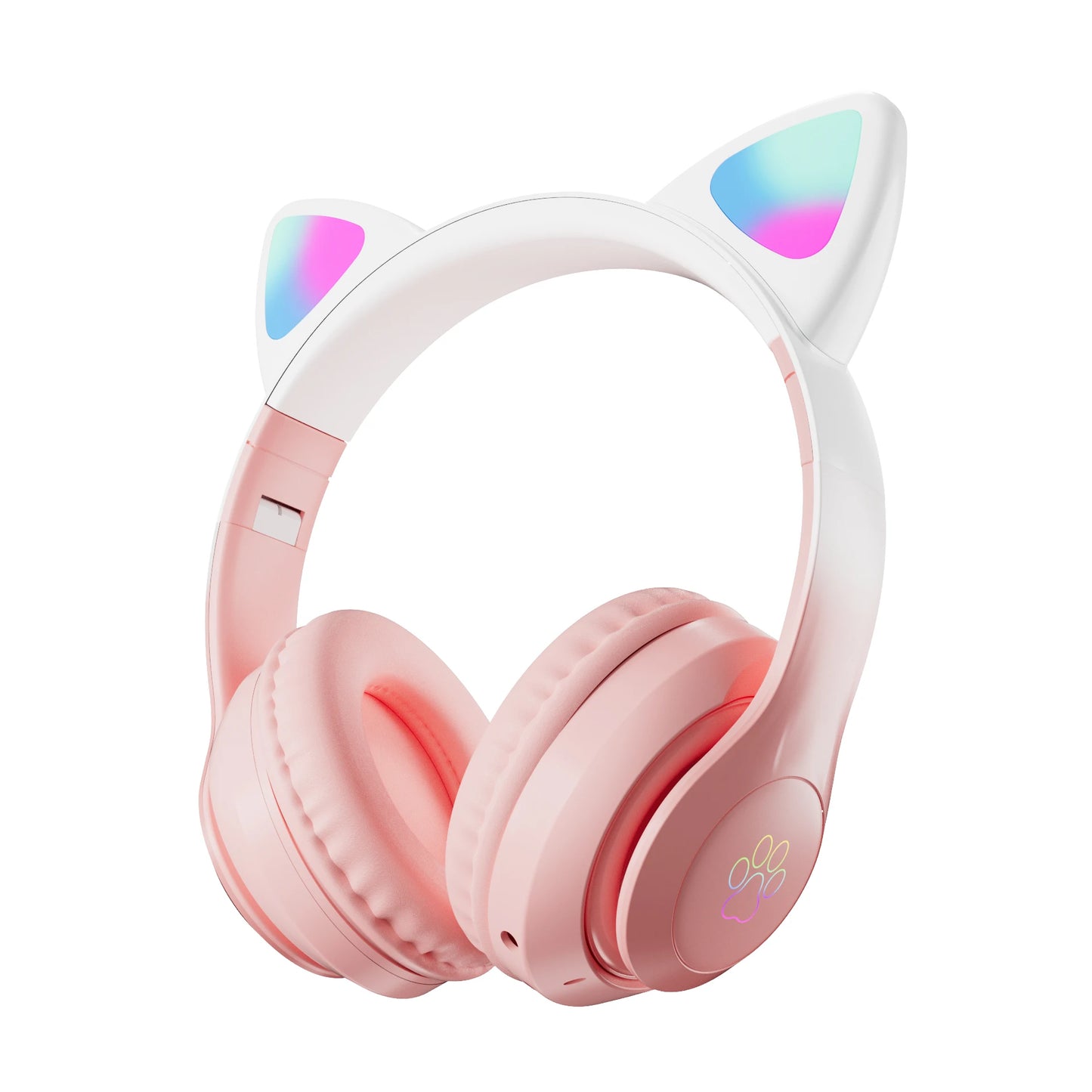 Wireless Cat Ear Headphones – Kids Gaming Headset With Microphone & RGB Lights