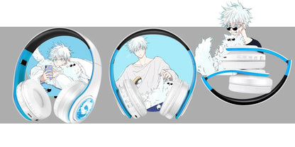 Cosplay Anime Jujutsu Kaisen Gojou Satoru Hint Tone Wireless Bluetooth Headset Head Mounted Plug In Card Mobile Phone Headphones
