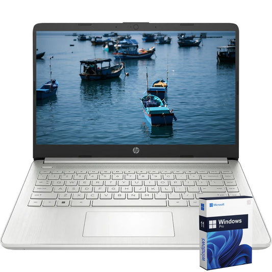 HP 14 Business Laptop - Intel Celeron N4120 16GB RAM 384GB Storage Office 365 Silver - ZOOMNSTORE