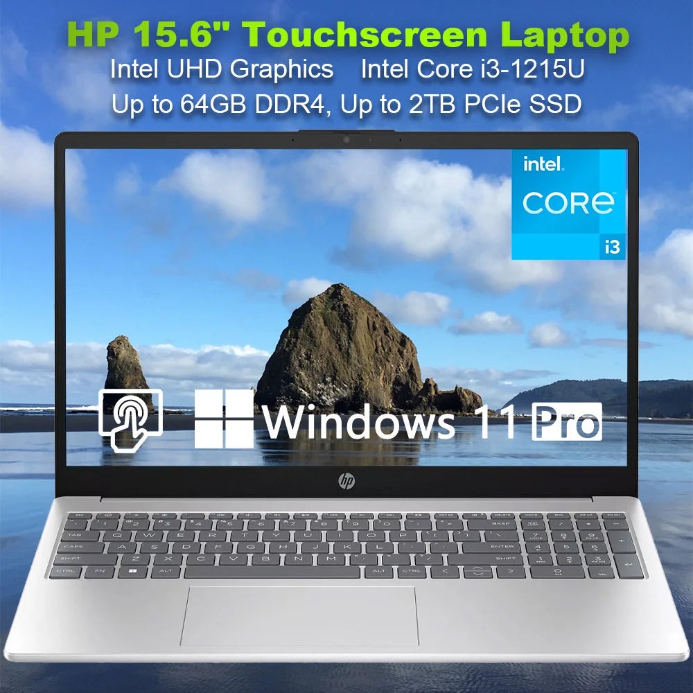 HP 2024 Business Laptop - 156 Touchscreen Intel Core i3 64GB RAM 2TB SSD Win 11 Pro - ZOOMNSTORE