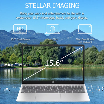 HP 2024 Newest Business Laptop,15.6" Touchscreen Laptop,Intel Core i3-1215U,Up to 64GB RAM,2TB SSD,Intel UHD Graphics,Win 11 Pro - ZOOMNSTORE