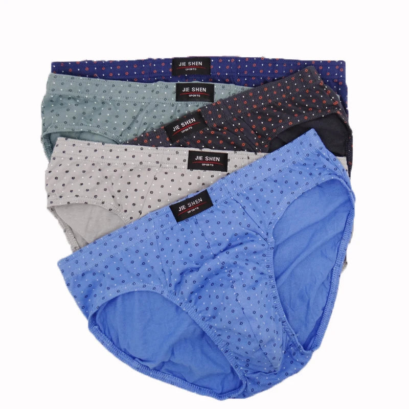 New 5Pcs/Lot Free Shipping Cheapest 100% Cotton Mens Briefs Plus Size Men Underwear Panties 4XL/5XL/6XL Men's Breathable Panties