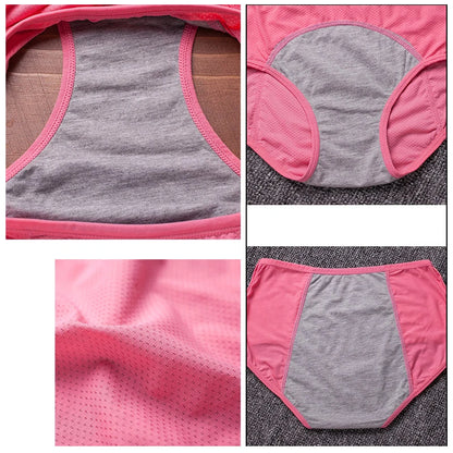 2PCLeak Proof Menstrual Period Panties Women Underwear Physiological Pants Cotton Health Seamless Briefs High Waist  Dropshiping