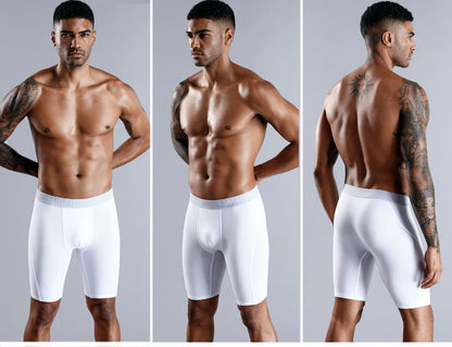 BONITOS Men Boxer Long Leg Boxer Men Underwear Men Underpants Erkek Natural Cotton Sexy Boxer Shorts Top Brand Underwear Soft