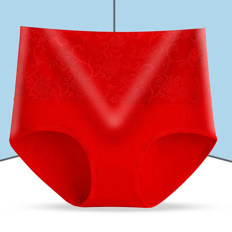1Pcs High Rise Underwear Women's Sexy Panties Cotton Briefs Plus Size Calcinhas Transparent Seamless Underpant Girls Boxer L-5XL