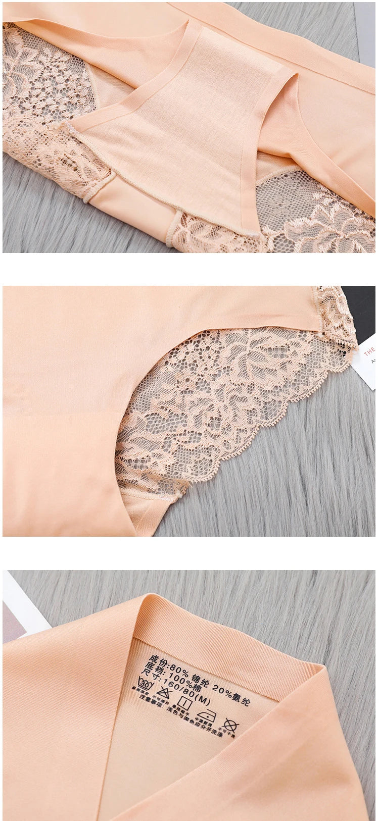 TEXIWAS 4pcs/lot Lace Panties Women Seamless Ladies Underwear Lace Briefs Sexy Panties for Women Comfort Lingerie Plus Size