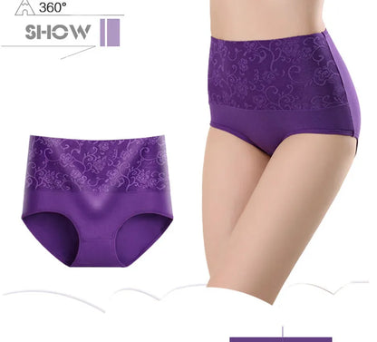 1Pcs High Rise Underwear Women's Sexy Panties Cotton Briefs Plus Size Calcinhas Transparent Seamless Underpant Girls Boxer L-5XL