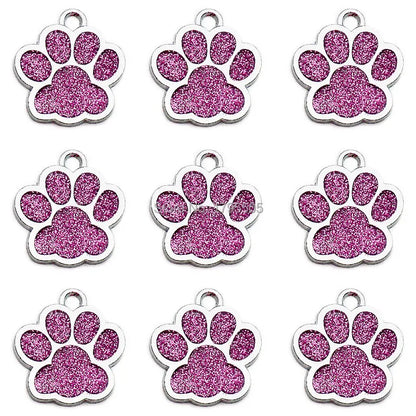 Wholesale 100pcs bright  Pet shiny claw id pet dog accessories alloy ID tag puppy pet collar pendant pet dog cat dog back home