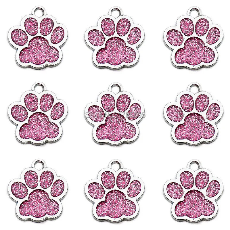 Wholesale 100pcs bright  Pet shiny claw id pet dog accessories alloy ID tag puppy pet collar pendant pet dog cat dog back home
