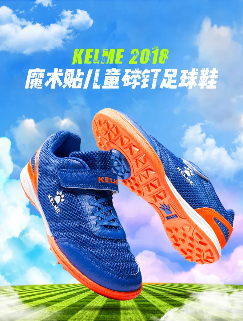 KELME Kid's Soccer Shoes HG Sole Football Boots Soccer Sneakers Light Training Shoes Children Sportswear Brand 6873003