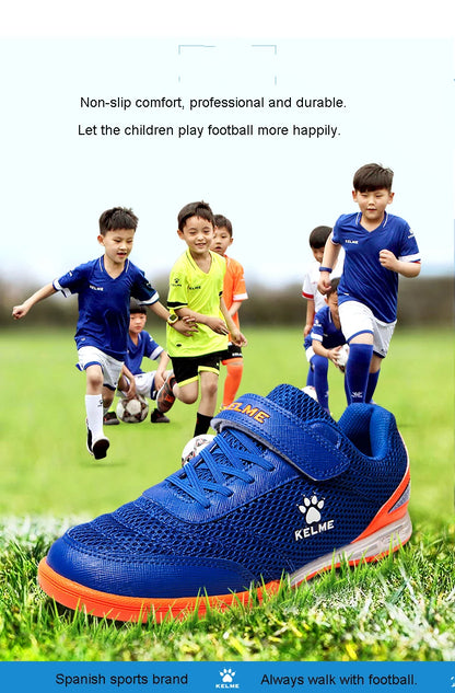 KELME Kid's Soccer Shoes HG Sole Football Boots Soccer Sneakers Light Training Shoes Children Sportswear Brand 6873003