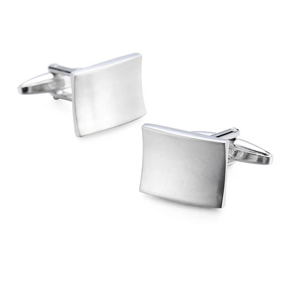 High-Quality Stainless Steel Cufflinks - Laser Engraved Design for Weddings and Business