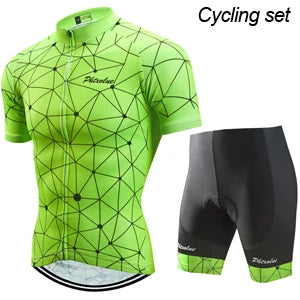 Cycling Jersey Set - Men & Women Breathable MTB Bike Clothes With Gel Padded Shorts