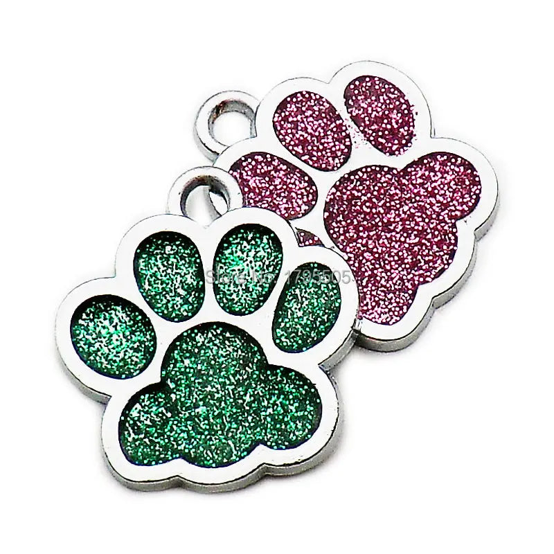 Wholesale 100pcs bright  Pet shiny claw id pet dog accessories alloy ID tag puppy pet collar pendant pet dog cat dog back home