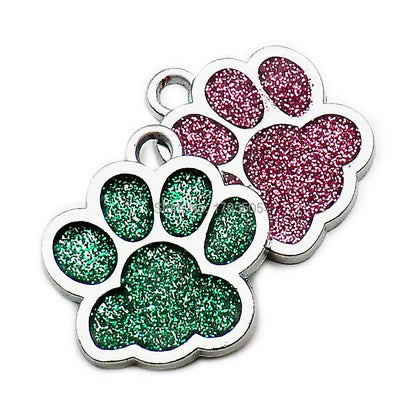 Wholesale 100pcs bright  Pet shiny claw id pet dog accessories alloy ID tag puppy pet collar pendant pet dog cat dog back home