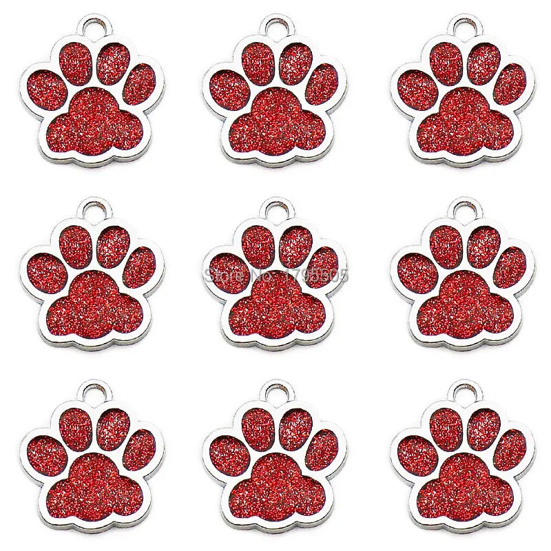 Wholesale 100pcs bright  Pet shiny claw id pet dog accessories alloy ID tag puppy pet collar pendant pet dog cat dog back home