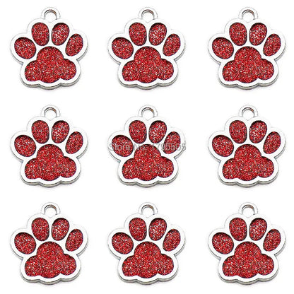 Wholesale 100pcs bright  Pet shiny claw id pet dog accessories alloy ID tag puppy pet collar pendant pet dog cat dog back home