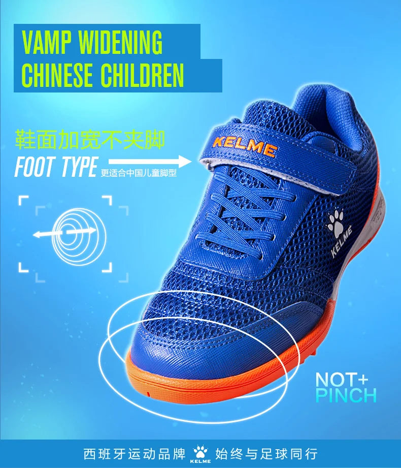KELME Kid's Soccer Shoes HG Sole Football Boots Soccer Sneakers Light Training Shoes Children Sportswear Brand 6873003