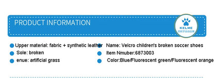 KELME Kid's Soccer Shoes HG Sole Football Boots Soccer Sneakers Light Training Shoes Children Sportswear Brand 6873003