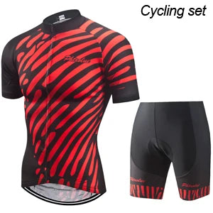 Cycling Jersey Set - Men & Women Breathable MTB Bike Clothes With Gel Padded Shorts