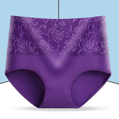 1Pcs High Rise Underwear Women's Sexy Panties Cotton Briefs Plus Size Calcinhas Transparent Seamless Underpant Girls Boxer L-5XL