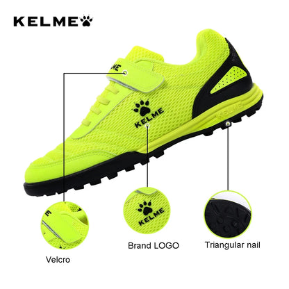 KELME Kid's Soccer Shoes HG Sole Football Boots Soccer Sneakers Light Training Shoes Children Sportswear Brand 6873003