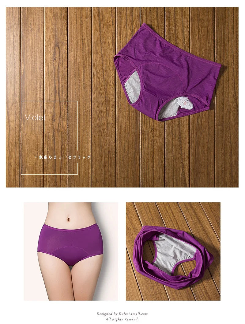 2PCLeak Proof Menstrual Period Panties Women Underwear Physiological Pants Cotton Health Seamless Briefs High Waist  Dropshiping