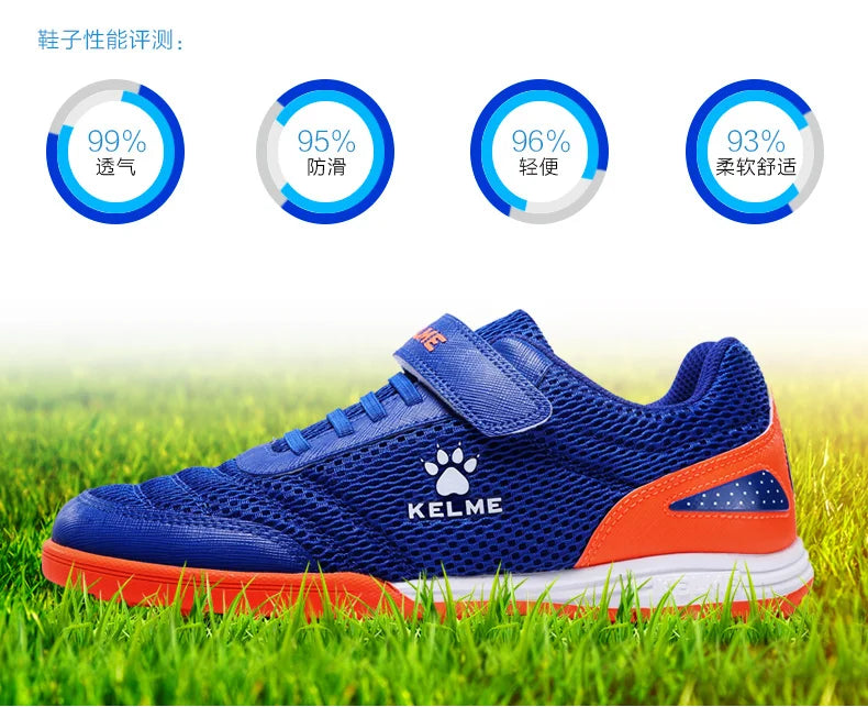 KELME Kid's Soccer Shoes HG Sole Football Boots Soccer Sneakers Light Training Shoes Children Sportswear Brand 6873003