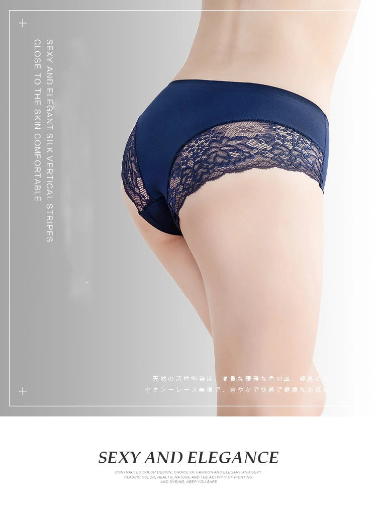 TEXIWAS 4pcs/lot Lace Panties Women Seamless Ladies Underwear Lace Briefs Sexy Panties for Women Comfort Lingerie Plus Size