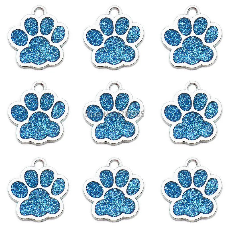 Wholesale 100pcs bright  Pet shiny claw id pet dog accessories alloy ID tag puppy pet collar pendant pet dog cat dog back home
