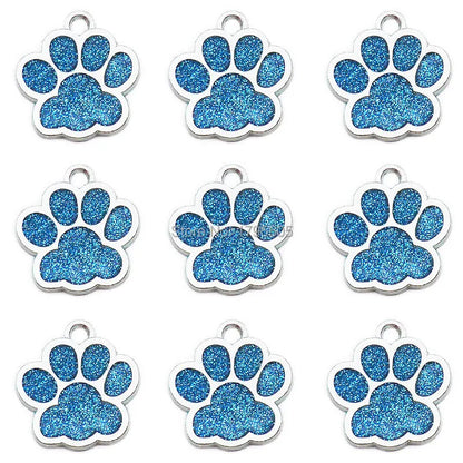 Wholesale 100pcs bright  Pet shiny claw id pet dog accessories alloy ID tag puppy pet collar pendant pet dog cat dog back home