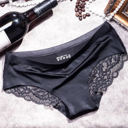 TEXIWAS 4pcs/lot Lace Panties Women Seamless Ladies Underwear Lace Briefs Sexy Panties for Women Comfort Lingerie Plus Size