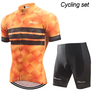 Cycling Jersey Set - Men & Women Breathable MTB Bike Clothes With Gel Padded Shorts