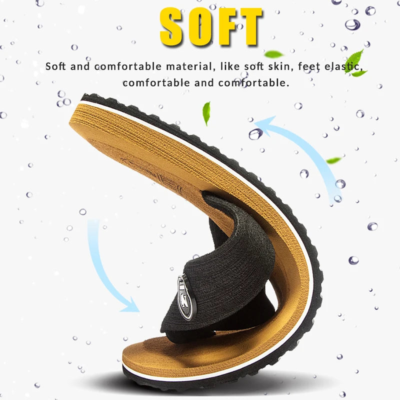 Summer Men's Flip Flops Top EVA Beach Sandals Shoes Man Non-slip Male Slippers Comfortable Men Casual Shoes Big Size 48 49