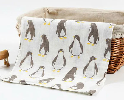 Muslin Cotton Baby Towel  Swaddle - 58x58cm Bath Feeding Face Wipe