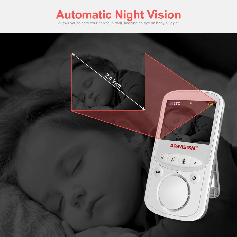 Wireless LCD Audio Video Baby Monitor VB605 Radio Nanny Music Intercom IR 24h Portable Baby Camera Baby Walkie Talkie Babysitter
