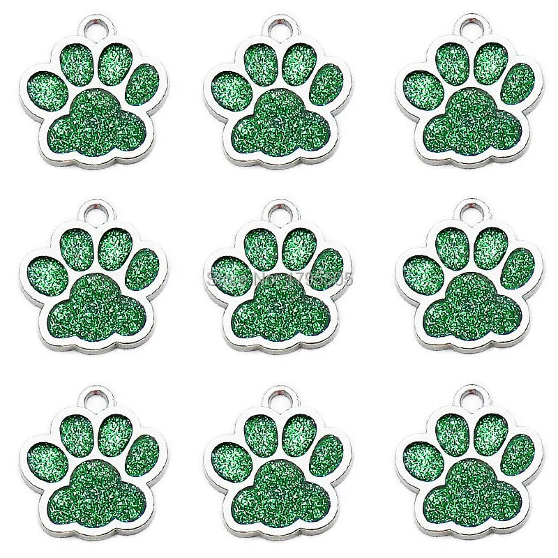 Wholesale 100pcs bright  Pet shiny claw id pet dog accessories alloy ID tag puppy pet collar pendant pet dog cat dog back home