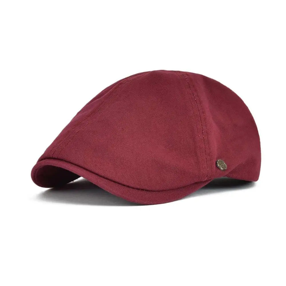 VOBOOM Classic Cotton Flat Cap Ivy Caps Men Women Newsboy Cabbie Driver Hat Season Flat CapSolid Color Casual Camouflage Beret