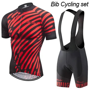 Cycling Jersey Set - Men & Women Breathable MTB Bike Clothes With Gel Padded Shorts