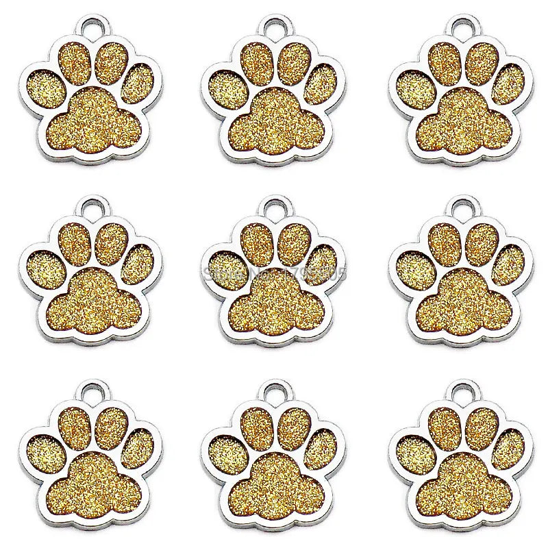 Wholesale 100pcs bright  Pet shiny claw id pet dog accessories alloy ID tag puppy pet collar pendant pet dog cat dog back home