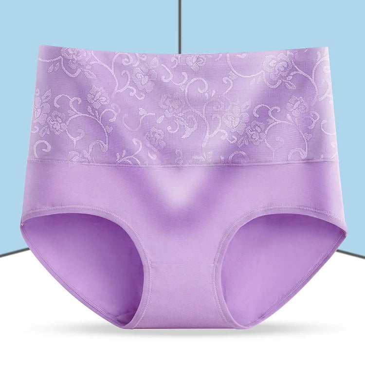 1Pcs High Rise Underwear Women's Sexy Panties Cotton Briefs Plus Size Calcinhas Transparent Seamless Underpant Girls Boxer L-5XL