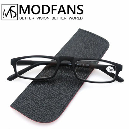 Reading Glasses Women Men Rectangular Ultralight Frame Small Readers Eyeglasses High Quality Spring Hinge with Diopter +1.0~+4.0