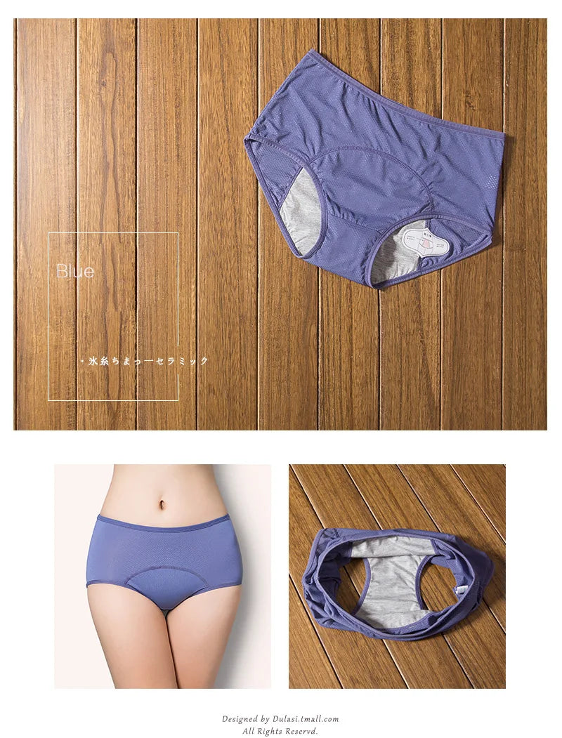 2PCLeak Proof Menstrual Period Panties Women Underwear Physiological Pants Cotton Health Seamless Briefs High Waist  Dropshiping