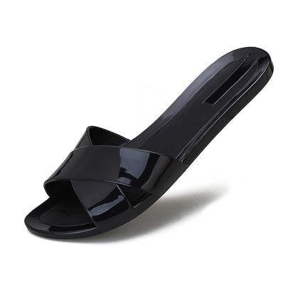 Size 36-41 Women's Sandals Slippers Summer Zapatos Mujer Flat Shoes Mules Clogs Female Peep Toe Soft Bottom Non-Slip Chaussures