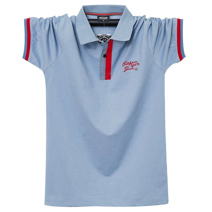 2021 Summer Loose Polo Shirt Men Casual Short Sleeve Polo Shirts Cotton Fashion Breathable Tops Male Plus Size 4XL 5XL 6XL HA204