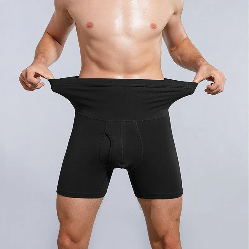 Sexy Mens Boxer Men's Underwear Cotton Waistband Anti-Wear Leg High Waist Warm Waist Protection Sports Men Panties New