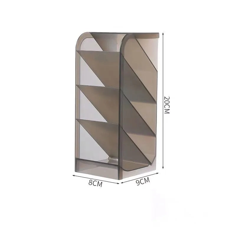 Desktop Organizer - Multifunctional 4 Grid Storage Box With Pen Holder & Makeup Storage