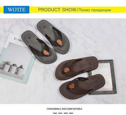 Big size 49 50 Men Flip Flops Summer Massage Slippers NEW Casual Slides Men Non-Slip Beach Indoor Slippers Men сланцы мужские