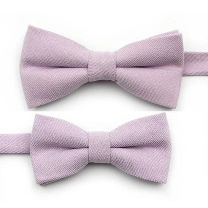 Solid Color Suede Bow Tie - Classic Men  Kids Bowknot for Weddings