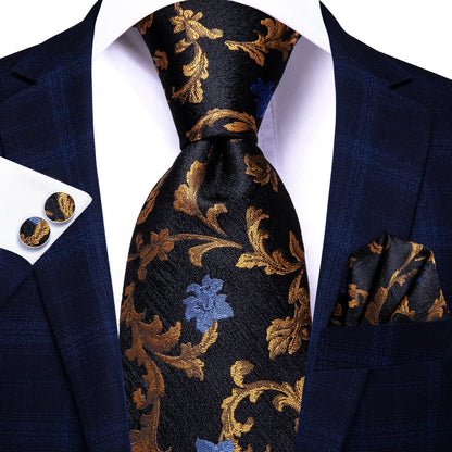Blue Silk Mens Tie - Formal 100 Silk NeckTie for Weddings and Business